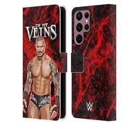 Head Case Designs Officially Licensed WWE In My Veins Randy Orton Leather Wallet Case Compatible With Samsung Galaxy S22 Ultra 5G