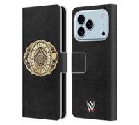 Head Case Designs Officially Licensed WWE Intercontinental Championship Title Belts Leather Wallet Case Compatible With Apple iPhone 17 Pro