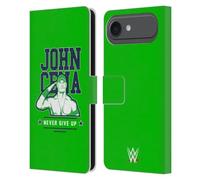 Head Case Designs Officially Licensed WWE John Cena Never Give Up 2 Superstars 8 Leather Wallet Case Compatible With Apple iPhone 17 Air