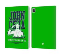 Head Case Designs Officially Licensed WWE John Cena Never Give Up 2 Superstars 8 Leather Wallet Case Compatible With Apple iPad Pro 13 M4 2024