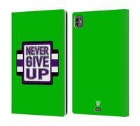 Head Case Designs Officially Licensed WWE John Cena Never Give Up Superstars 8 Leather Wallet Case Compatible With Apple iPad Pro 11 M4 2024