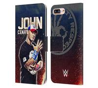 Head Case Designs Officially Licensed WWE John Cena Superstars Leather Wallet Case Compatible With Apple iPhone 7 Plus/iPhone 8 Plus