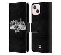 Head Case Designs Officially Licensed WWE Key Art Logo Wrestlemania 42 Leather Wallet Case Compatible With Apple iPhone 13