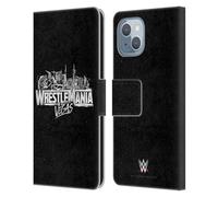 Head Case Designs Officially Licensed WWE Key Art Logo Wrestlemania 42 Leather Wallet Case Compatible With Apple iPhone 14