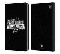 Head Case Designs Officially Licensed WWE Key Art Logo Wrestlemania 42 Leather Wallet Case Compatible With Amazon Fire 7 2022