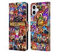 Head Case Designs Officially Licensed WWE Key Art Poster Wrestlemania 41 Leather Wallet Case Compatible With Apple iPhone 16 Plus