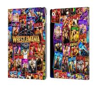 Head Case Designs Officially Licensed WWE Key Art Poster Wrestlemania 41 Leather Wallet Case Compatible With Apple iPad 10.2 2019/2020/2021