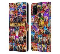 Head Case Designs Officially Licensed WWE Key Art Poster Wrestlemania 41 Leather Wallet Case Compatible With Galaxy M30s (2019)/M21 (2020)