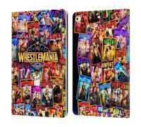 Head Case Designs Officially Licensed WWE Key Art Poster Wrestlemania 41 Leather Wallet Case Compatible With Apple iPad 9.7 2017 / iPad 9.7 2018