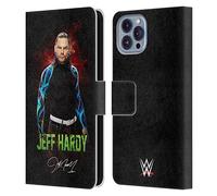 Head Case Designs Officially Licensed WWE LED Image 2 Jeff Hardy Leather Wallet Case Compatible With Apple iPhone 14