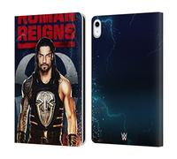Head Case Designs Officially Licensed WWE LED Image 2017 Roman Reigns Leather Wallet Case Compatible With Apple iPad 10.9 2022/2025
