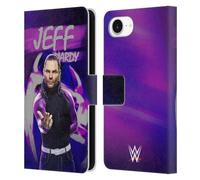 Head Case Designs Officially Licensed WWE LED Image Jeff Hardy Leather Wallet Case Compatible With Apple iPhone 16e