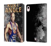 Head Case Designs Officially Licensed WWE LED Image Kurt Angle Leather Wallet Case Compatible With Apple iPad mini (2021/2024)