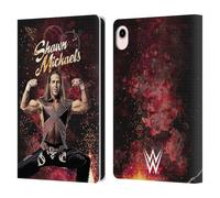 Head Case Designs Officially Licensed WWE LED Image Shawn Michaels Leather Wallet Case Compatible With Apple iPad mini (2021/2024)