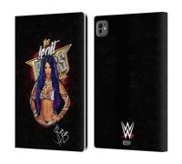 Head Case Designs Officially Licensed WWE Legit Boss Image Sasha Banks Leather Wallet Case Compatible With Apple iPad Pro 11 M4/M5 2024/2025