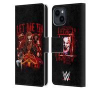 Head Case Designs Officially Licensed WWE Let Me In Bray Wyatt Leather Wallet Case Compatible With Apple iPhone 15