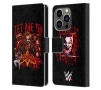 Head Case Designs Officially Licensed WWE Let Me In Bray Wyatt Leather Wallet Case Compatible With Apple iPhone 14 Pro