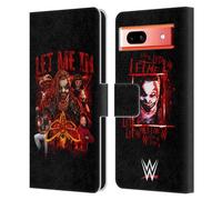 Head Case Designs Officially Licensed WWE Let Me In Bray Wyatt Leather Wallet Case Compatible With Google Pixel 7a