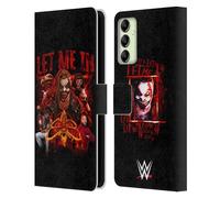 Head Case Designs Officially Licensed WWE Let Me In Bray Wyatt Leather Wallet Case Compatible With Samsung Galaxy A14 5G