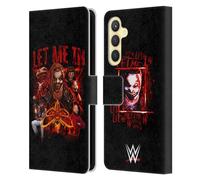 Head Case Designs Officially Licensed WWE Let Me In Bray Wyatt Leather Wallet Case Compatible With Samsung Galaxy S23 FE 5G