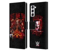 Head Case Designs Officially Licensed WWE Let Me In Bray Wyatt Leather Wallet Case Compatible With Samsung Galaxy S21+ 5G