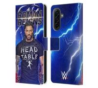 Head Case Designs Officially Licensed WWE Lightning Roman Reigns Leather Wallet Case Compatible With Samsung Galaxy A17 4G / 5G