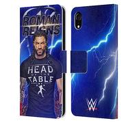 Head Case Designs Officially Licensed WWE Lightning Roman Reigns Leather Wallet Case Compatible With Apple iPhone XR