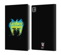 Head Case Designs Officially Licensed WWE Logo Graphics Ultimate Warrior Leather Wallet Case Compatible With Apple iPad Pro 11 M4/M5 2024/2025