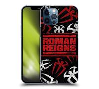 Head Case Designs Officially Licensed WWE Logo Pattern Roman Reigns Hard Back Case Compatible With Apple iPhone 12 Pro Max