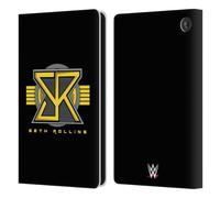 Head Case Designs Officially Licensed WWE Logo Seth Rollins Leather Wallet Case Compatible With Amazon Fire 7 2022