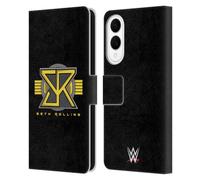 Head Case Designs Officially Licensed WWE Logo Seth Rollins Leather Wallet Case Compatible With Samsung Galaxy S25 Edge