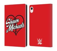 Head Case Designs Officially Licensed WWE Logo Shawn Michaels Leather Wallet Case Compatible With Apple iPad mini (2021/2024)