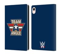 Head Case Designs Officially Licensed WWE Logotype Kurt Angle Leather Wallet Case Compatible With Apple iPad mini (2021/2024)