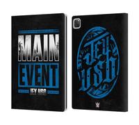 Head Case Designs Officially Licensed WWE Main Event Jey Uso Leather Wallet Case Compatible With Apple iPad Pro 12.9 2020/2021/2022