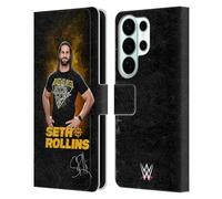 Head Case Designs Officially Licensed WWE Monday Night Messiah Seth Rollins Leather Wallet Case Compatible With Samsung Galaxy S26 Ultra