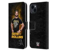 Head Case Designs Officially Licensed WWE Monday Night Messiah Seth Rollins Leather Wallet Case Compatible With Apple iPhone 15 Plus