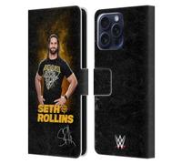 Head Case Designs Officially Licensed WWE Monday Night Messiah Seth Rollins Leather Wallet Case Compatible With Samsung Galaxy S25 FE