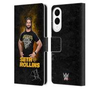 Head Case Designs Officially Licensed WWE Monday Night Messiah Seth Rollins Leather Wallet Case Compatible With Samsung Galaxy S25 Edge