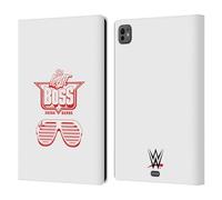Head Case Designs Officially Licensed WWE Mono Bling Boss Sasha Banks Leather Wallet Case Compatible With Apple iPad Pro 11 M4/M5 2024/2025