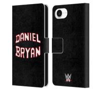 Head Case Designs Officially Licensed WWE Name Daniel Bryan Leather Wallet Case Compatible With Apple iPhone 16e