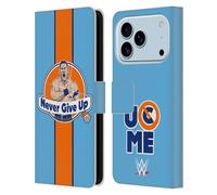 Head Case Designs Officially Licensed WWE Never Give Up John Cena Leather Wallet Case Compatible With Apple iPhone 17 Pro