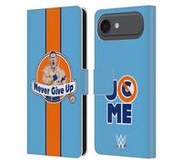 Head Case Designs Officially Licensed WWE Never Give Up John Cena Leather Wallet Case Compatible With Apple iPhone 17 Air
