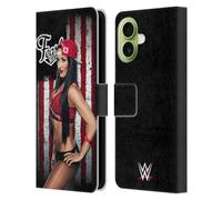 Head Case Designs Officially Licensed WWE Nikki Bella American Flag Superstars Leather Wallet Case Compatible With Apple iPhone 17