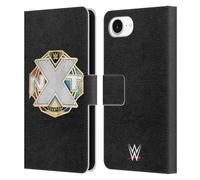 Head Case Designs Officially Licensed WWE NXT Championship Title Belts Leather Wallet Case Compatible With Apple iPhone 16e