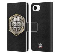Head Case Designs Officially Licensed WWE NXT Tag Team Championship Title Belts Leather Wallet Case Compatible With Apple iPhone 16e