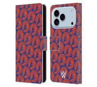 Head Case Designs Officially Licensed WWE Pattern 2017 John Cena Leather Wallet Case Compatible With Apple iPhone 17 Pro
