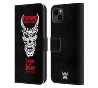 Head Case Designs Officially Licensed WWE Phenom's Death Crew Undertaker Leather Wallet Case Compatible With Apple iPhone 15 Plus