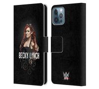 Head Case Designs Officially Licensed WWE Photo Becky Lynch Leather Wallet Case Compatible With Apple iPhone 12 / iPhone 12 Pro
