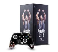Head Case Designs Officially Licensed WWE Photo Stone Cold Steve Austin Game Console Wrap and Game Controller Skin Bundle Compatible With Xbox Series X
