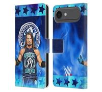 Head Case Designs Officially Licensed WWE Portrait Aj Styles Leather Wallet Case Compatible With Apple iPhone 17 Air